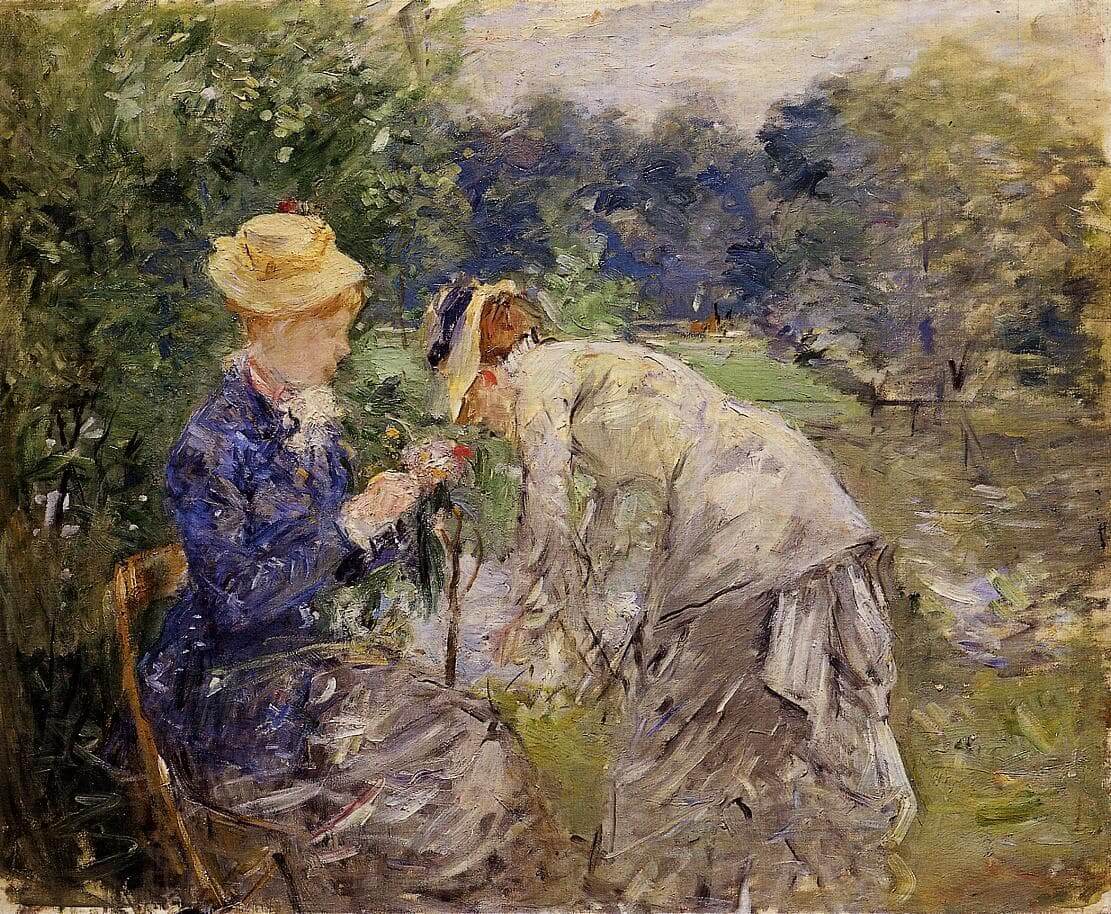 “In the Bois de Boulogne†by Berthe Morisot