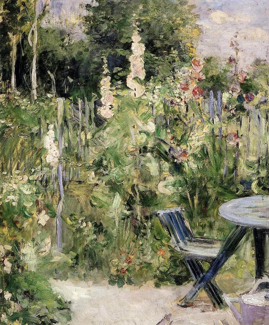 “Roses Trémières†by Berthe Morisot